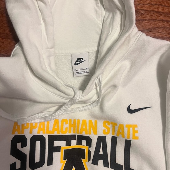 White Appalachian State softball hoodie - Picture 2 of 2